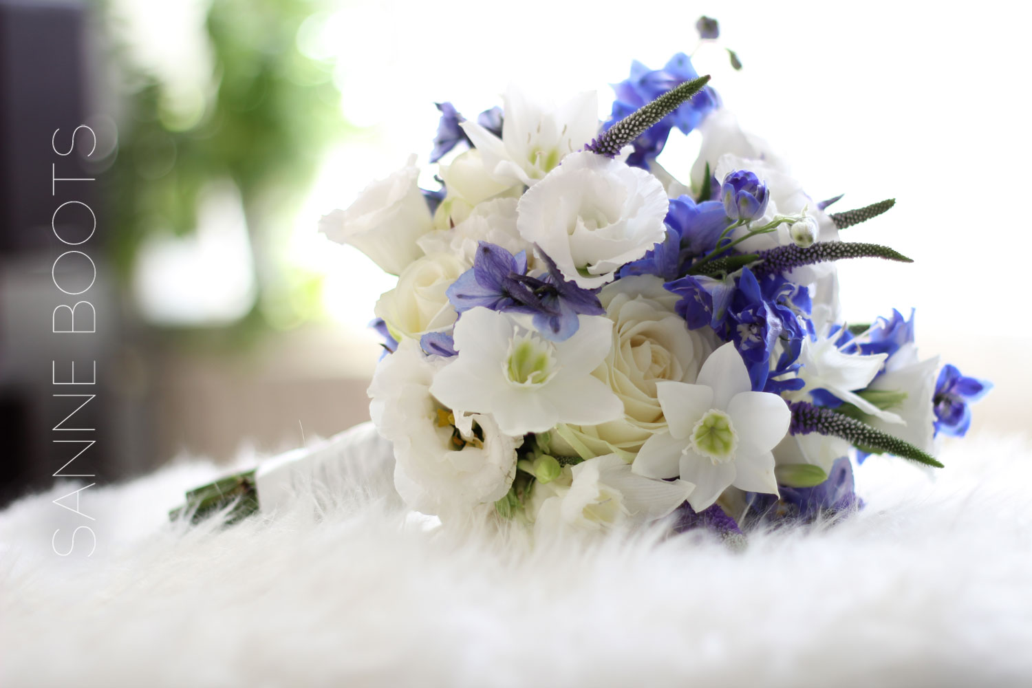 Spiksplinternieuw Utrecht trouwen boeket bruidsboeket bloemen wit blauw Archieven BC-49