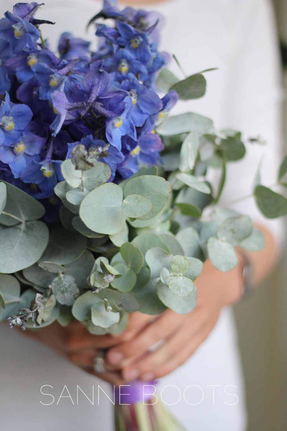 Bruidsboeket | Bijzonder in blauw, grijs en paars